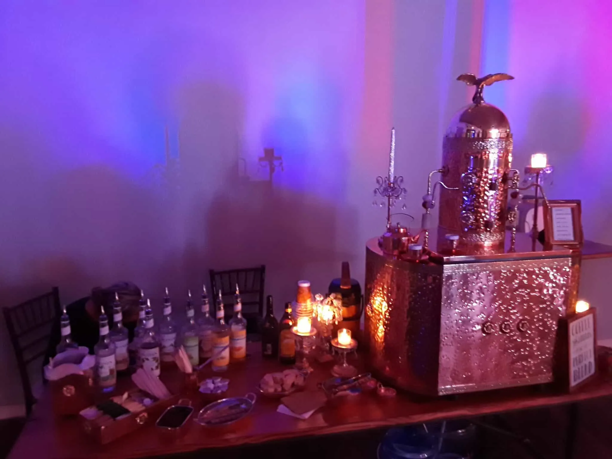 Copper espresso machine in a Highland Park retail setting